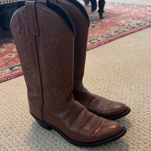 Women’s Brown Leather Cowboy Boots size 8